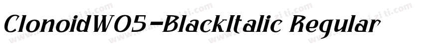 ClonoidW05-BlackItalic Regular字体转换